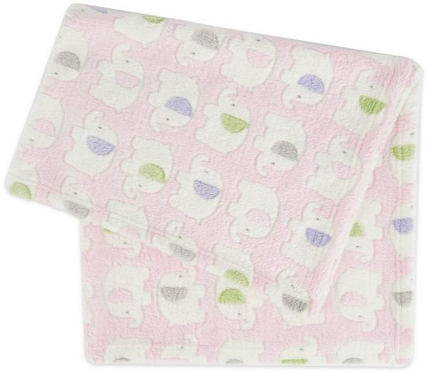 Bieco 'Elefant' Kuscheldecke Polyester, ca. 75x90 cm, rosa