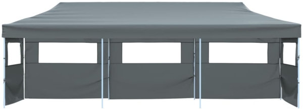 vidaXL Faltzelt Partyzelt Pop-Up mit 5 Seitenwänden 870x291x315 cm Anthrazit 44981