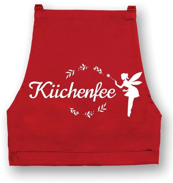 Youth Designz Grillschürze Damen Schürze KÜCHENFEE Print Kochschürze Statement Geschenk Frauen, mit lustigem Spruch & Logo Aufdruck