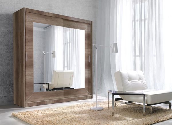 Schiebetürenschrank Schrank TORGER Eiche Country 200x215 cm