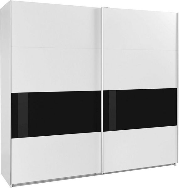 Wimex Schwebetürenschrank Bramfeld TOPSELLER Kleiderschrank mit Glaselementen und zusätzlichen Einlegeböden