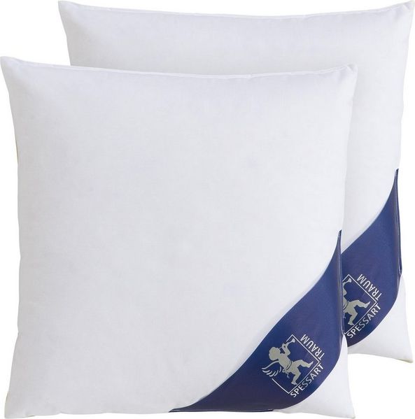 SPESSARTTRAUM Gänsedaunenkopfkissen Premium, Kopfkissen 1-tlg. oder 2-tlg. 40x80 oder 80x80 cm, Füllung: 60% Gänsedaunen, 40% Gänsefedern, Bezug: 100% Baumwolle, hergestellt in Deutschland, allergikerfreundlich, im Set günstiger
