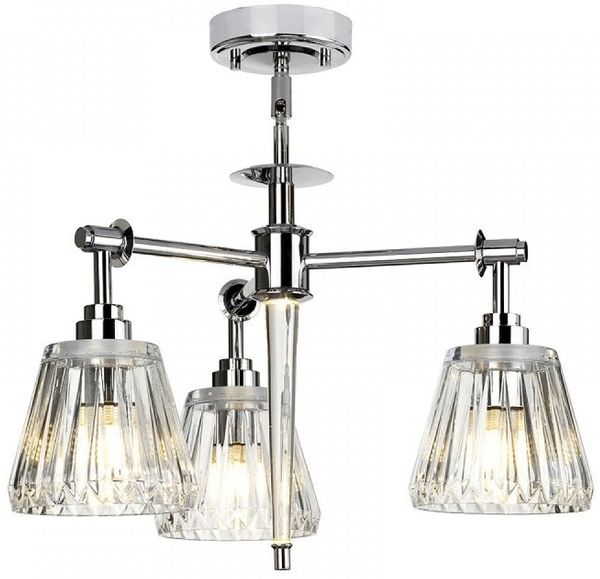 Elstead Lighting Agatha 3-Light Deckenleuchte Chrom poliert 3-flammig G9 IP44