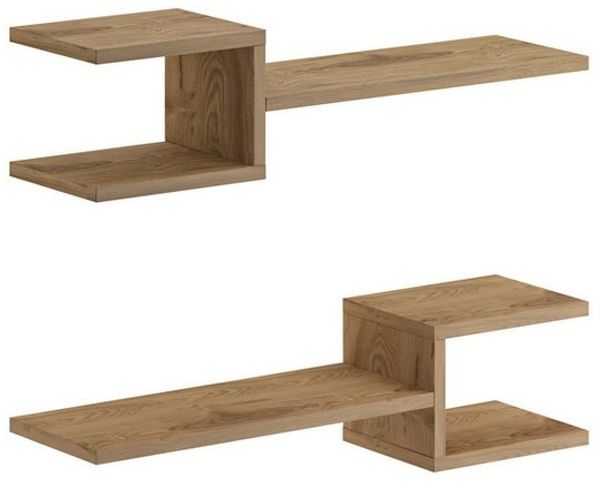 Decortie Bücherregal Fork, Modernes Schwimmendes Regal Set, 75 x 19,6 x 18,2 cm