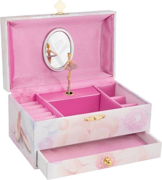 goki Aufbewahrungsbox Musikspieldose Ballerina mit Melodie "Schwanensee"