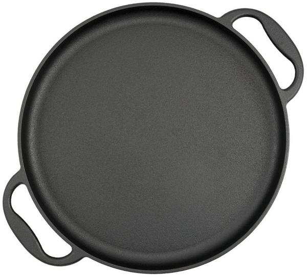 BBQ-Toro Grillpfanne Gusseisen Grillpfanne Ø 35 cm - Servierpfanne, Grillplatte, Gusseisen