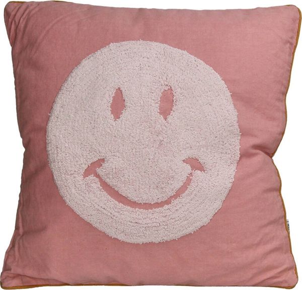 Kersten Dekokissen Smiley 45 x 45 cm - Rosa Rosa