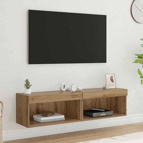 vidaXL TV-Schrankset 2 pcs Artisan-Eiche 60 x 30 x 30 cm Holzwerkstoff 882963