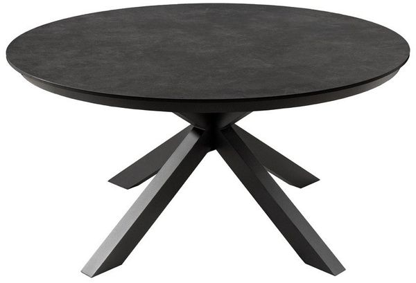 riess-ambiente Gartentisch GALAXY 120cm anthrazit – Keramik, Aluminium, rund, wetterfest (Einzelartikel, 1-St), In- & Outdoor-Tisch für 5 Personen – ideal für Garten & Terrasse
