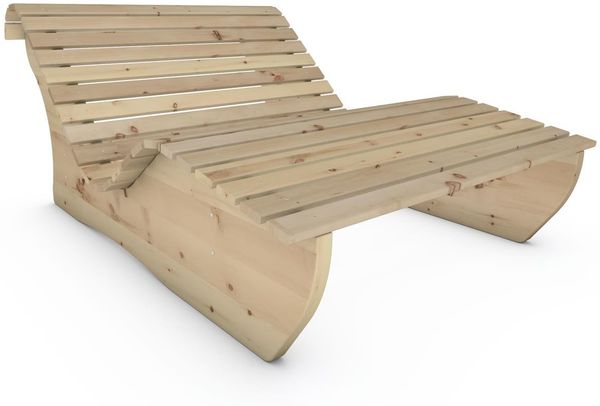 Relaxliege "Sigi" Gartenliege Massivholz Zirbe gerade 100cm Bild 8