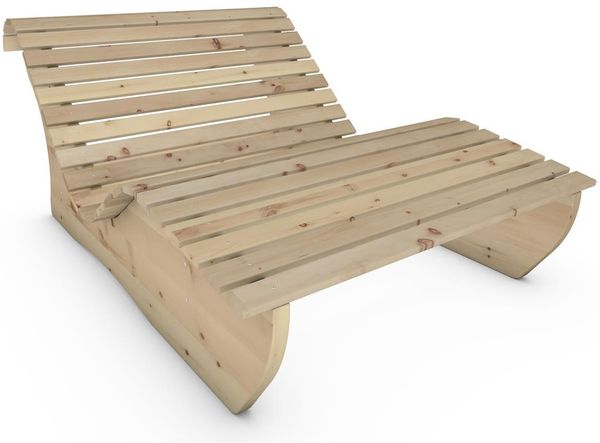 Relaxliege "Sigi" Gartenliege Massivholz Zirbe gerade 100cm Bild 7