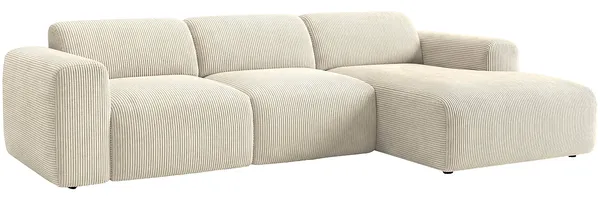 Vente-unique - POGNI Sofa StoffStoff Beige - B 166 cm x H 97 cm x L 287 cm