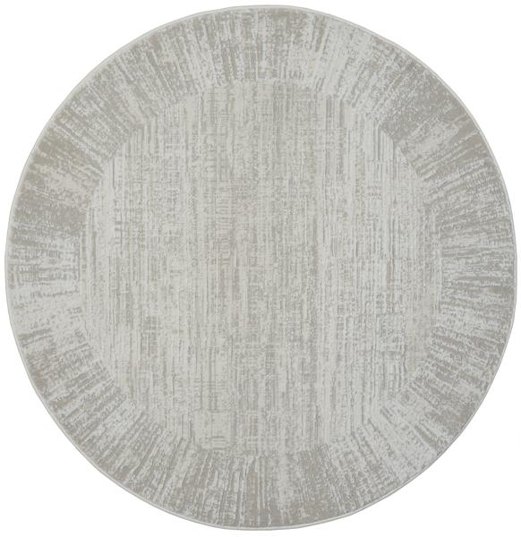 Teppich CIELO rund Creme-Grau 120 x 120 cm