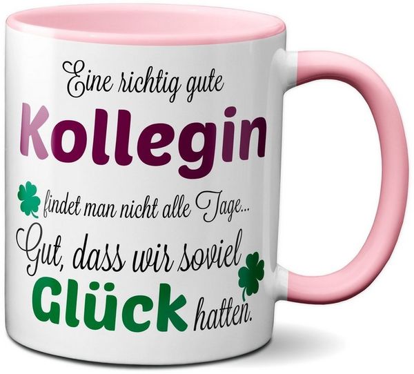 TASSENKING Tasse, Eine gute Kollegin. - Tasse - Kaffeebecher - Geschenk / Rosa