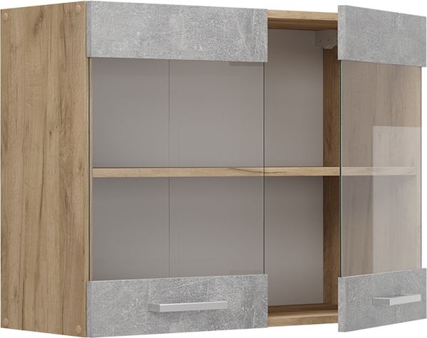 Küchenglasschrank R-Line Beton 80 cm Vicco Bild 4