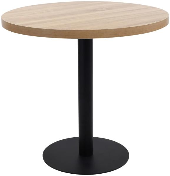 vidaXL Bistrotisch Hellbraun 80 cm MDF 286424