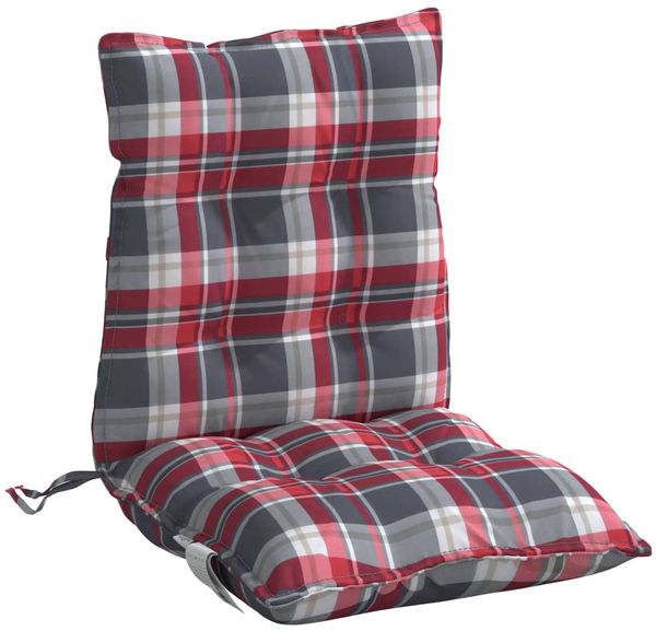 vidaXL Niedriglehner-Auflagen 6 Stk. Rot Karomuster Oxford-Gewebe 377712 Bild 5