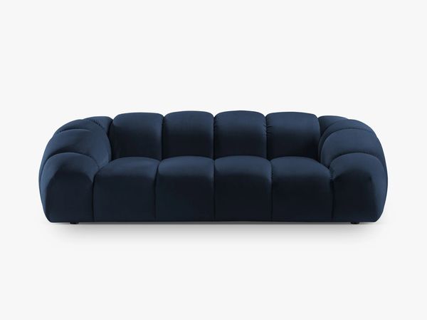 Micadoni Sofa Diana 3-Sitzer Samtstoff Königsblau