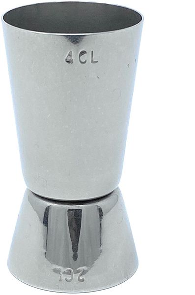 Jigger 2cl 4cl Doppelmessbecher 971 Messbecher Cocktail 20 ml 40 ml Edelstahl Barmaß Dosierer Alkohol Zertifikat Bar