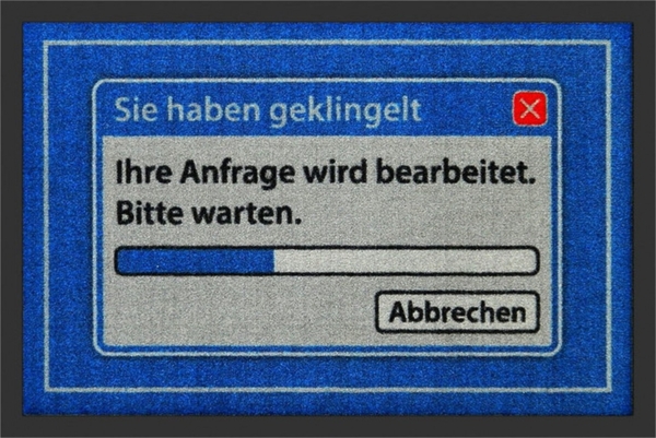 Rockbites - Fußmatte Türmatte "Ihre Anfrage" Blau Nr. 117 (100939)*