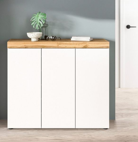 OTTO home Schuhschrank MAMBO, TOPSELLER!, Breite 115cm, stehend & hängend, push-2-open (1-St, 2 farbige Ausführung) Schuhschrank, Schuhkommode, Flur, Diele
