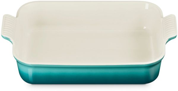 LE CREUSET Backform Backform Tradition rechteckig bleu riviera 23cm