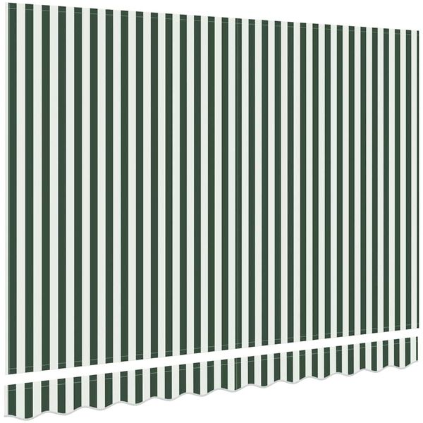 vidaXL Markisenersatzstoff Grün und Weiß 3,5 x 2,5 m Polyester 42000657 Bild 4