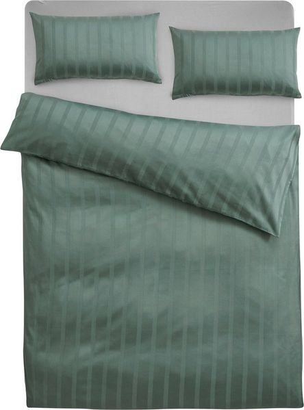 LeGer Home by Lena Gercke Bettwäsche Leonore, Mako-Satin, 2 teilig, Mako-Satin Streifen aus 100% Baumwolle, Größe ab 135x200 cm