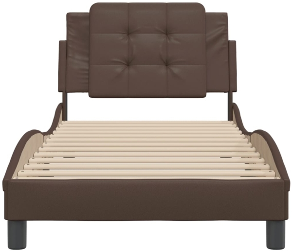 vidaXL Bettgestell ohne Matratze "Zadar" Braun 80x200 cm Kunstleder 3208144 Bild 3