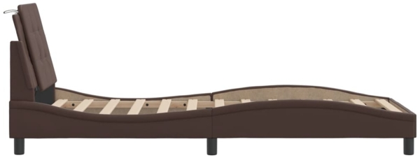 vidaXL Bettgestell ohne Matratze "Zadar" Braun 80x200 cm Kunstleder 3208144 Bild 4