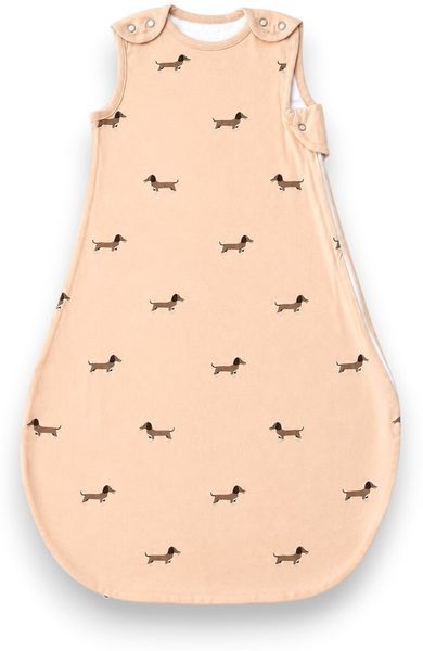 Baby Schlafsack mit Tieren » Ganzjahresschlafsack 100% Baumwolle » Säuglinge & Neugeborene » mit Reißverschluss & Druckknöpfen - Hund / 70cm