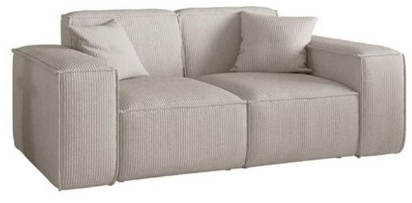 Sofa Designersofa CELES PREMIUM 2-Sitzer in Stoff Scala Hellbeige Bild 4