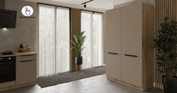 Winkelküche ARIA K-AR ECKE 1 - 215 x 220 + 120 cm Anti Fingerprint Küchenzeile Küchenblock Singleküche Einbauküche Küche Eckküche Bild 4