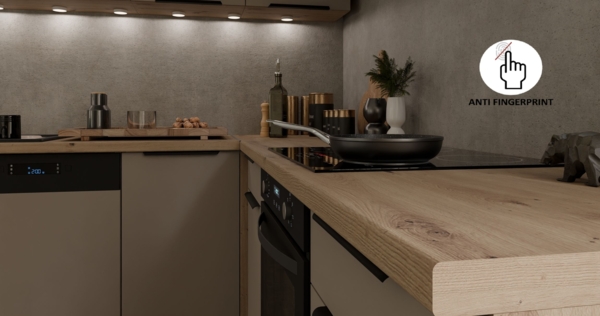 Winkelküche ARIA K-AR ECKE 1 - 215 x 220 + 120 cm Anti Fingerprint Küchenzeile Küchenblock Singleküche Einbauküche Küche Eckküche Bild 5