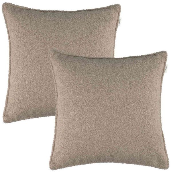 Esprit Kissenhülle CUTE-2 Zierkissenhülle, (2 Stück), 45 x 45 cm - 2er Set in Beige