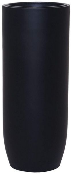 VIVANNO Bodenvase Fiberglas SOLERIO Rund - Schwarz Matt (1 St), 33x80 cm