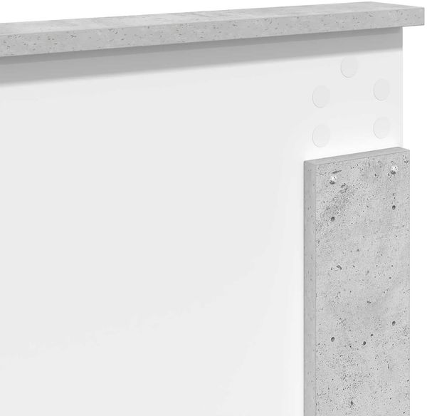 vidaXL Bettrahmen mit Kopfteil Beton Grau 140 x 190 cm Holzwerkstoff 3409643 Bild 12