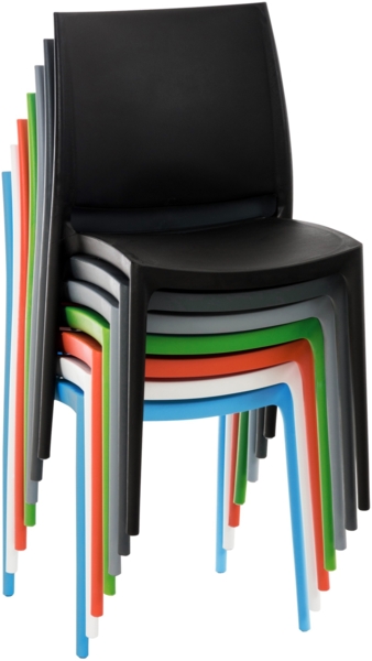 CLP 2er Set Gartenstühle Meton stapelbar wetterfest UV-beständig,blau Bild 3