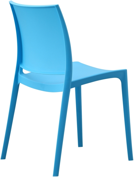 CLP 2er Set Gartenstühle Meton stapelbar wetterfest UV-beständig,blau Bild 5