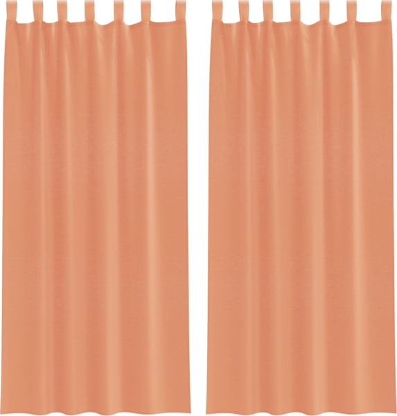 vidaXL Voile Vorhänge mit Schlaufen 2 Stk. Terrakottarot 140x225 cm 4102323