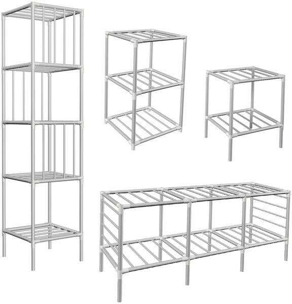 Breiter XXL Kleiderschrank Metall Regal Kleiderstange 178x148x44,5cm Faltschrank Bild 4