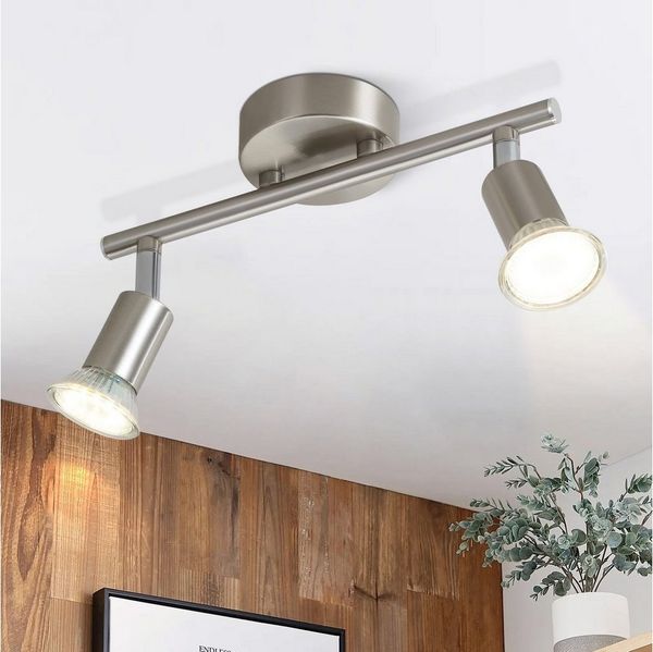 Nettlife Deckenstrahler 1/2/3/4/6 Flammig Wand Modern Deckenleuchte, Schwenkbar 350°, LED wechselbar, Wohnzimmer Flur Schlafzimmer