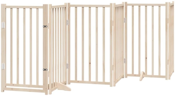 vidaXL Hundegitter mit Tür Faltbar 6 Paneele 300 cm Massivholz Tanne 352271