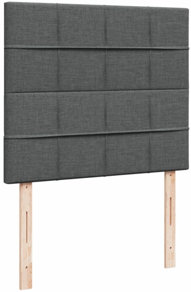 vidaXL Boxspringbett mit Matratze Dunkelgrau 120x190 cm Stoff 3293520 Bild 8
