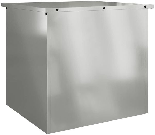 vidaXL Gartenlagerkissenbox Stahl 55 x 50,5 x 50 cm Silber 874579 Bild 2