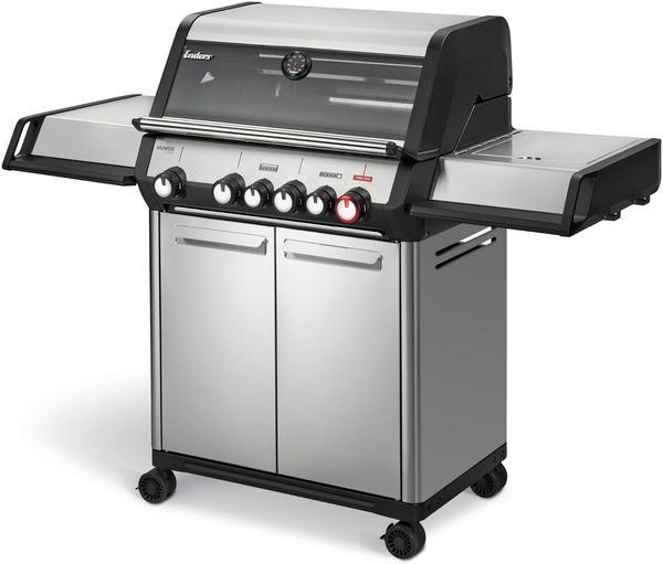 Enders® Gasgrill MONROE PRO 4 SIKR TURBO, 4-Edelstahlbrenner, Seitenkocher, Infrarot-Backburner, Sichtfenster, HEAT RANGE™, SWITCH GRID™, 800 °C TURBO ZONE™, SIMPLE CLEAN™, #8362