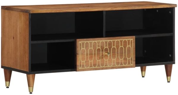 vidaXL TV-Schrank 100x33x46 cm Massivholz Mango 358300
