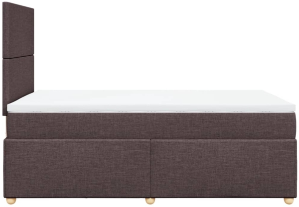 vidaXL Boxspringbett mit Matratze Dunkelbraun 120x190 cm Stoff 3291215 Bild 4