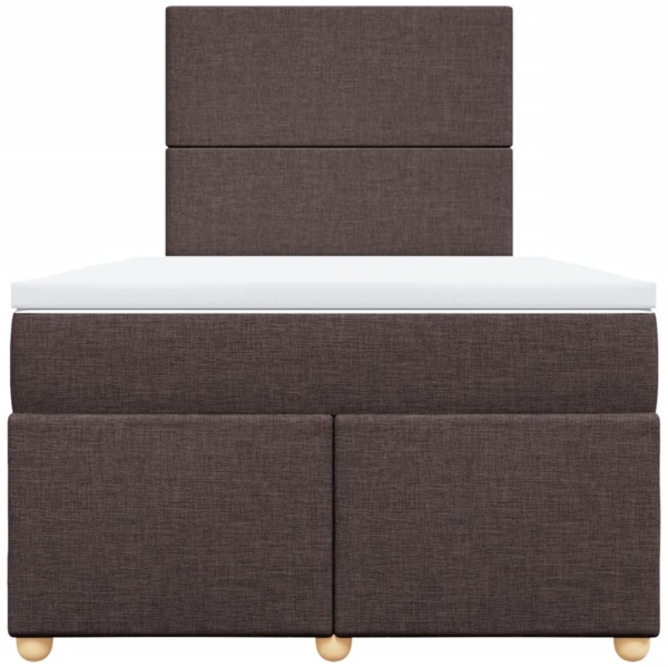 vidaXL Boxspringbett mit Matratze Dunkelbraun 120x190 cm Stoff 3291215 Bild 3