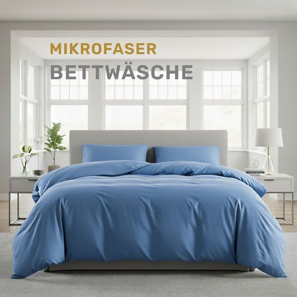 Lavea Bettwäsche Mikrofaser Bettwäsche-Sets mit Kissenbezügen und Bettbezügen, 2 teilig, Bettbezug und Kissenbezug mit Reißverschluss, weich, hypoallergen
